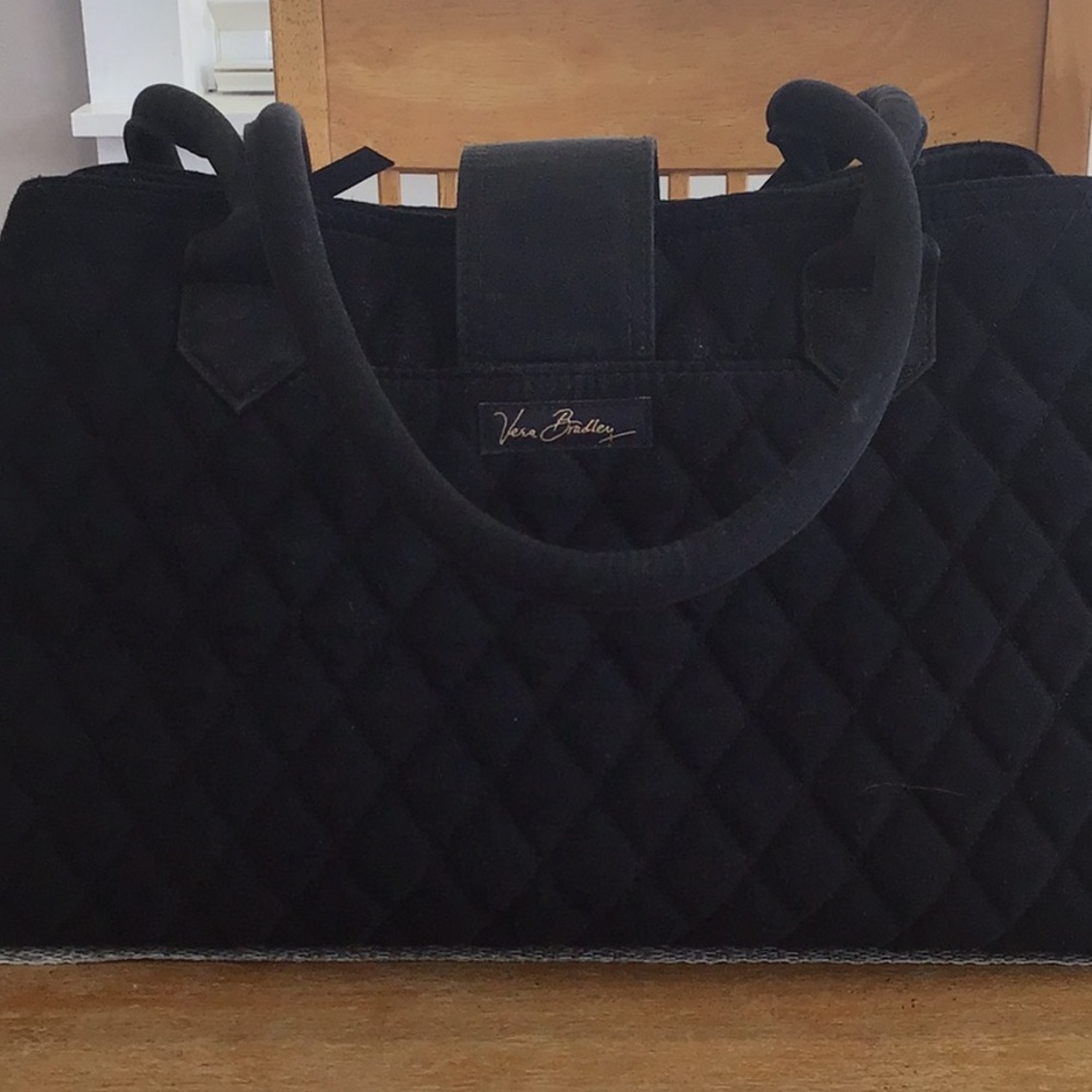 Vera Bradley Black Quilted Tote Bag
